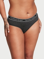 Victoria's Secret Charcoal Heather Grey Hipster Logo Knickers - Image 1 of 3