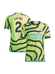 adidas Yellow Arsenal Away Authentic Shirt 2023-24 - Saliba 12 - Image 1 of 3