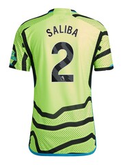 adidas Yellow Arsenal Away Authentic Shirt 2023-24 - Saliba 12 - Image 3 of 3