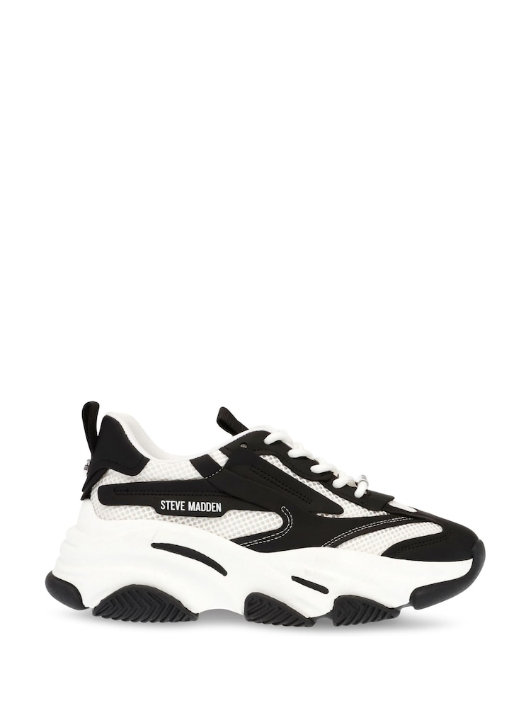 Negru crom - Steve Madden Pose-E Trainers - Image 1 of 7