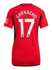 adidas Red Manchester United EPL Home Shirt 2023-24 - Garnacho 17 Womens - Image 3 of 3