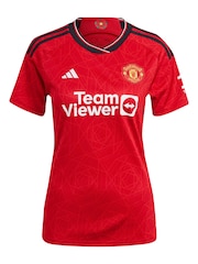 adidas Red Manchester United EPL Home Shirt 2023-24 - Garnacho 17 Womens - Image 4 of 5