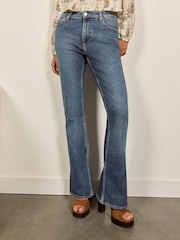 BHOEM Mid Blue Bootcut Side-Slit Stretch Jeans - Image 1 of 5