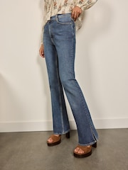 BHOEM Mid Blue Bootcut Side-Slit Stretch Jeans - Image 4 of 5