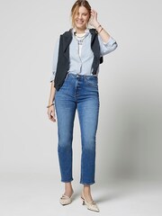 River Island Blue Slim Fit High Rise Jeans - Image 1 of 8