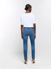 River Island Blue Slim Fit High Rise Jeans - Image 4 of 8