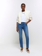 River Island Blue Slim Fit High Rise Jeans - Image 5 of 8