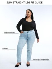 River Island Blue Slim Fit High Rise Jeans - Image 6 of 8