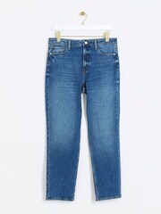 River Island Blue Slim Fit High Rise Jeans - Image 7 of 8