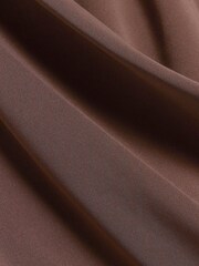 River Island Brown Ruched Wrap Drape Mini Dress - Image 6 of 6
