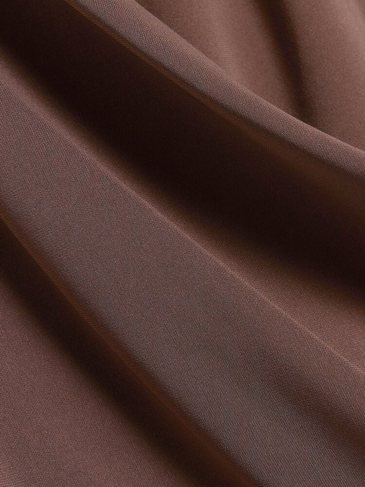 River Island Brown Ruched Wrap Drape Mini Dress - Image 6 of 6