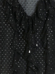 River Island Black Black Frill Blouse - Image 6 of 6