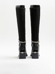 River Island Black Wide Fit High Leg Boots - Image 5 of 6