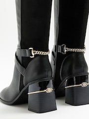 River Island Black Wide Fit High Leg Boots - Image 6 of 6