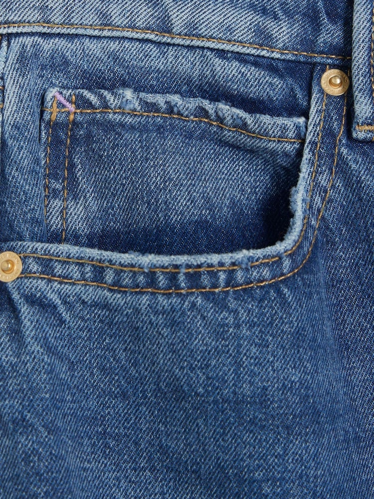 River Island Blue Oversized High Rise Barrel Fit Jeans - Image 4 of 4