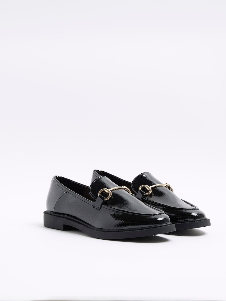 River Island Black Flat Snaffle Loafers - Image 2 of 6