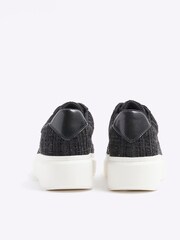 River Island Black Pearl Button Slip On Trainers - Image 4 of 6