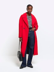 River Island Black Stripe Cropped 100% Cotton Sweatshirt - Image 3 of 6