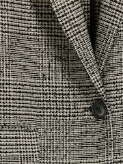 River Island Grey Check Flannel Blazer - Image 5 of 5