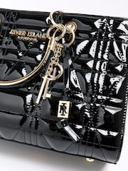 River Island Black Patent Tote Bag - Image 4 of 6