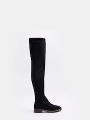 River Island Black Suedette Over The Knee Boots - Image 2 of 5