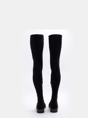 River Island Black Suedette Over The Knee Boots - Image 4 of 5