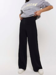 River Island Black Curve Stitched Wide Leg Trousers - Image 2 of 6