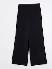 River Island Black Curve Stitched Wide Leg Trousers - Image 5 of 6