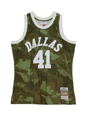 Fanatics NBA Dallas Mavericks Dirk Nowitzki 1998 Ghost Green Camo Swingman Jersey - Image 2 of 4
