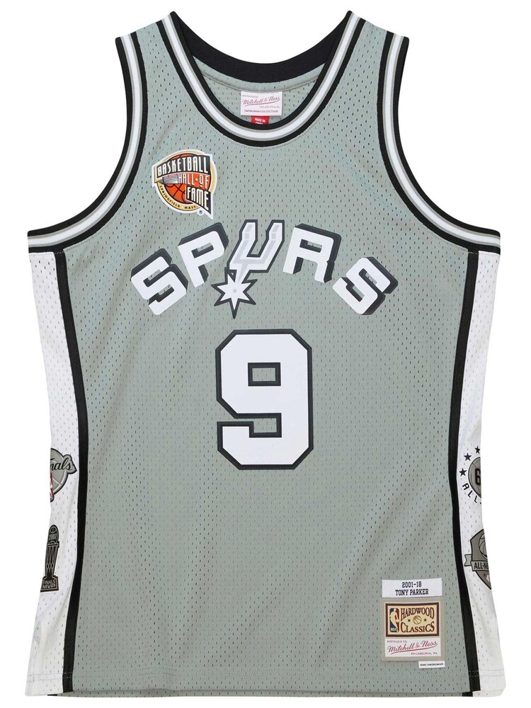 Fanatics Grey NBA San Antonio Spurs Tony Parker Hall of Fame Swingman Jersey - Image 2 of 5