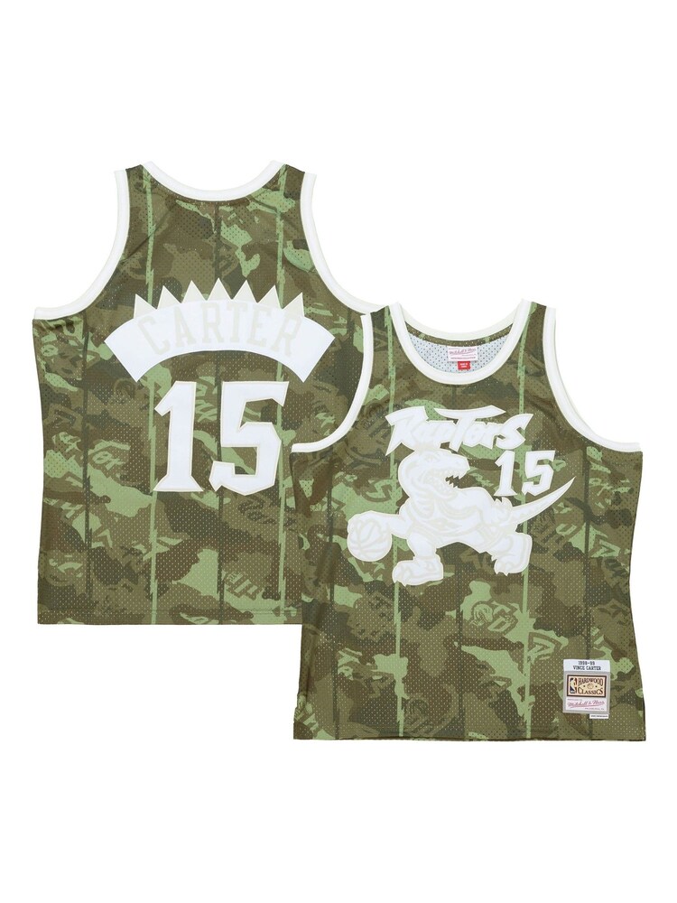Fanatics Green Toronto Raptors NBA Vince Carter 1998 Ghost Camo Swingman Vest - Image 1 of 4 Fanatics Green Toronto Raptors NBA Vince Carter 1998 Ghost Camo Swingman Vest - Image 1 of 4