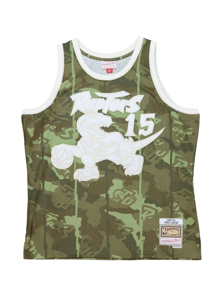 Fanatics Green Toronto Raptors NBA Vince Carter 1998 Ghost Camo Swingman Vest - Image 2 of 4 Fanatics Green Toronto Raptors NBA Vince Carter 1998 Ghost Camo Swingman Vest - Image 2 of 4