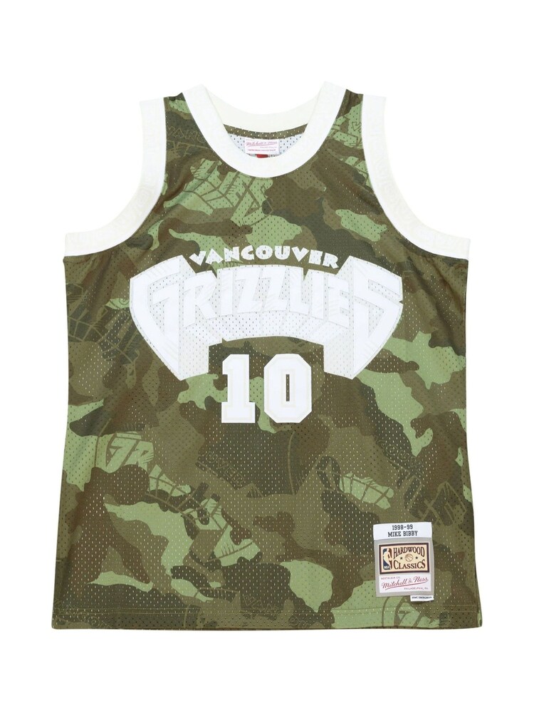 Fanatics Green Vancouver Grizzlies NBA Mike Bibby 1998 Ghost Camo Swingman Vest - Image 2 of 3