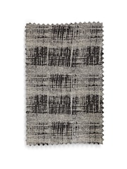 Black/White Abstract Jacquard Eyelet Lined Curtains - Image 6 of 6