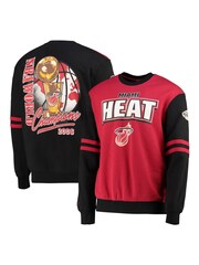 Fanatics Red NBA Miami Heat All-Over Crew 2.0 Sweat Top - Image 1 of 3