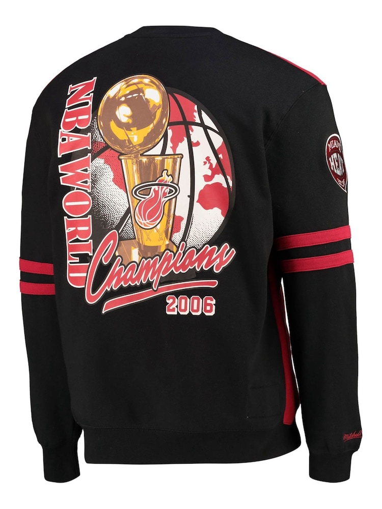 Fanatics Red NBA Miami Heat All-Over Crew 2.0 Sweat Top - Image 3 of 3