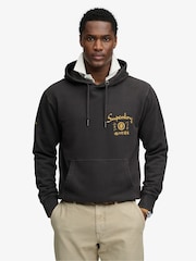 SUPERDRY Black Tokyo Narrative Loose Hoodie - Image 2 of 7