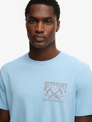SUPERDRY Blue Outdoors Mountain Relaxed T-Shirt - Image 3 of 7