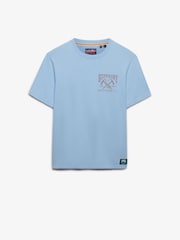 SUPERDRY Blue Outdoors Mountain Relaxed T-Shirt - Image 5 of 7
