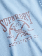 SUPERDRY Blue Outdoors Mountain Relaxed T-Shirt - Image 7 of 7