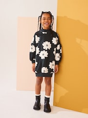 Black/White Flower Jumper Dress (3-16yrs) - Image 2 of 7