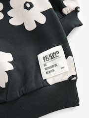 Black/White Flower Jumper Dress (3-16yrs) - Image 7 of 7