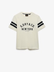 SUPERDRY Cream Country Club Applique T-Shirt - Image 6 of 6