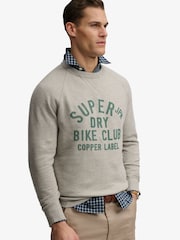 SUPERDRY Grey The Merchant Store - Vintage Print Sweatshirt - Image 1 of 5