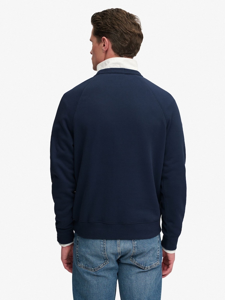 SUPERDRY Blue Merchant Vintage Applique Sweatshirt - Image 2 of 7 SUPERDRY Blue Merchant Vintage Applique Sweatshirt - Image 2 of 7