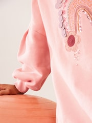 Pink Rainbow Jumper Dress (3-16yrs) - Image 4 of 7