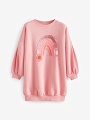 Pink Rainbow Jumper Dress (3-16yrs) - Image 5 of 7