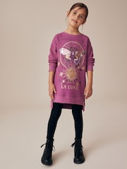 Purple Butterfly Jumper Dress (3-16yrs) - Image 1 of 8