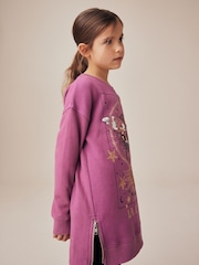 Purple Butterfly Jumper Dress (3-16yrs) - Image 5 of 8