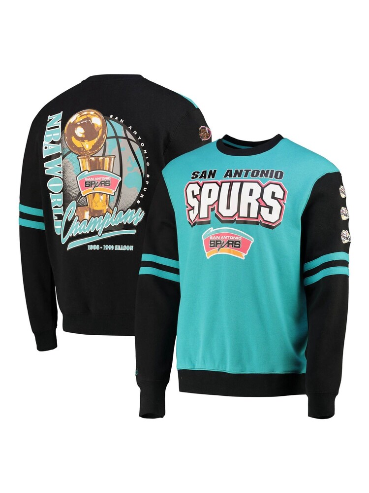 Fanatics Green NBA San Antonio Spurs NBA All-Over Crew 2.0 Sweatshirt - Image 1 of 3